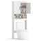 Costway Over The Toilet Storage Cabinet Bathroom Organizer w/ Adjustable Shelf